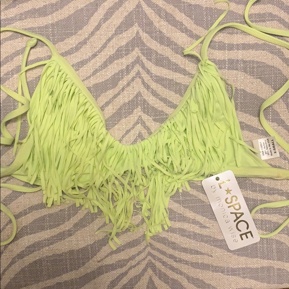 NWT LSpace Fringe Bikini Top